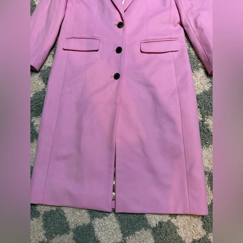 J. CREW Alfie topcoat in Italian wool, polyamide, cashmere blend Barbie pink 6P